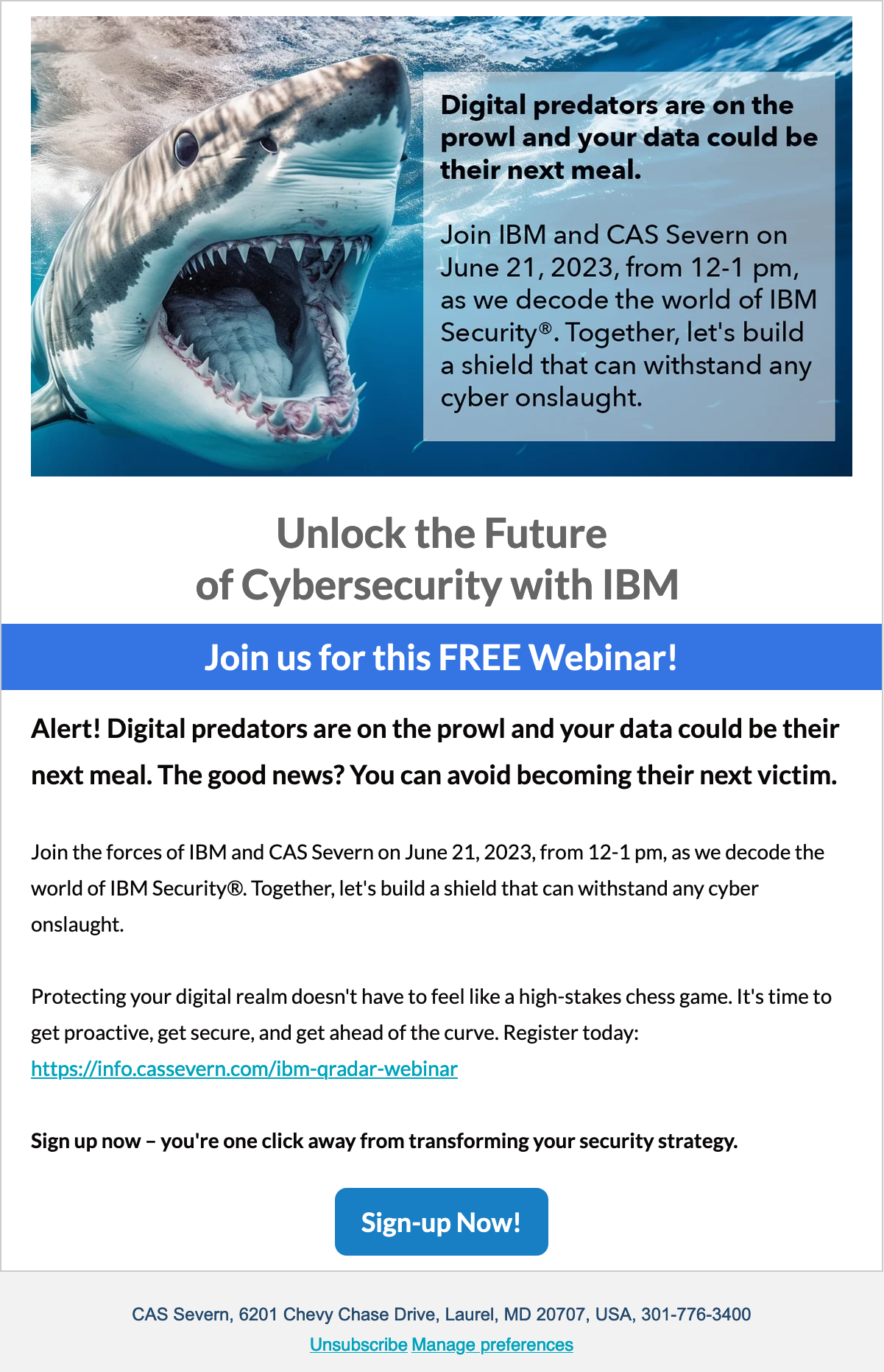 CAS Severn - Unlock the Future of Cybersecurity with IBM_Email